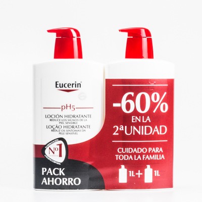 Eucerin pH5 Loción Hidratante DUPLO, 2x1L.