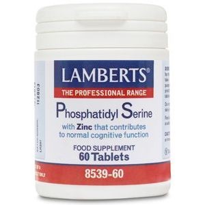 LAMBERTS Fosfatidilserina 100 mg + Zinc, 60 comprimidos.