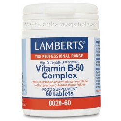 LAMBERTS Complejo de Vitamina B-50, 60 comprimidos.