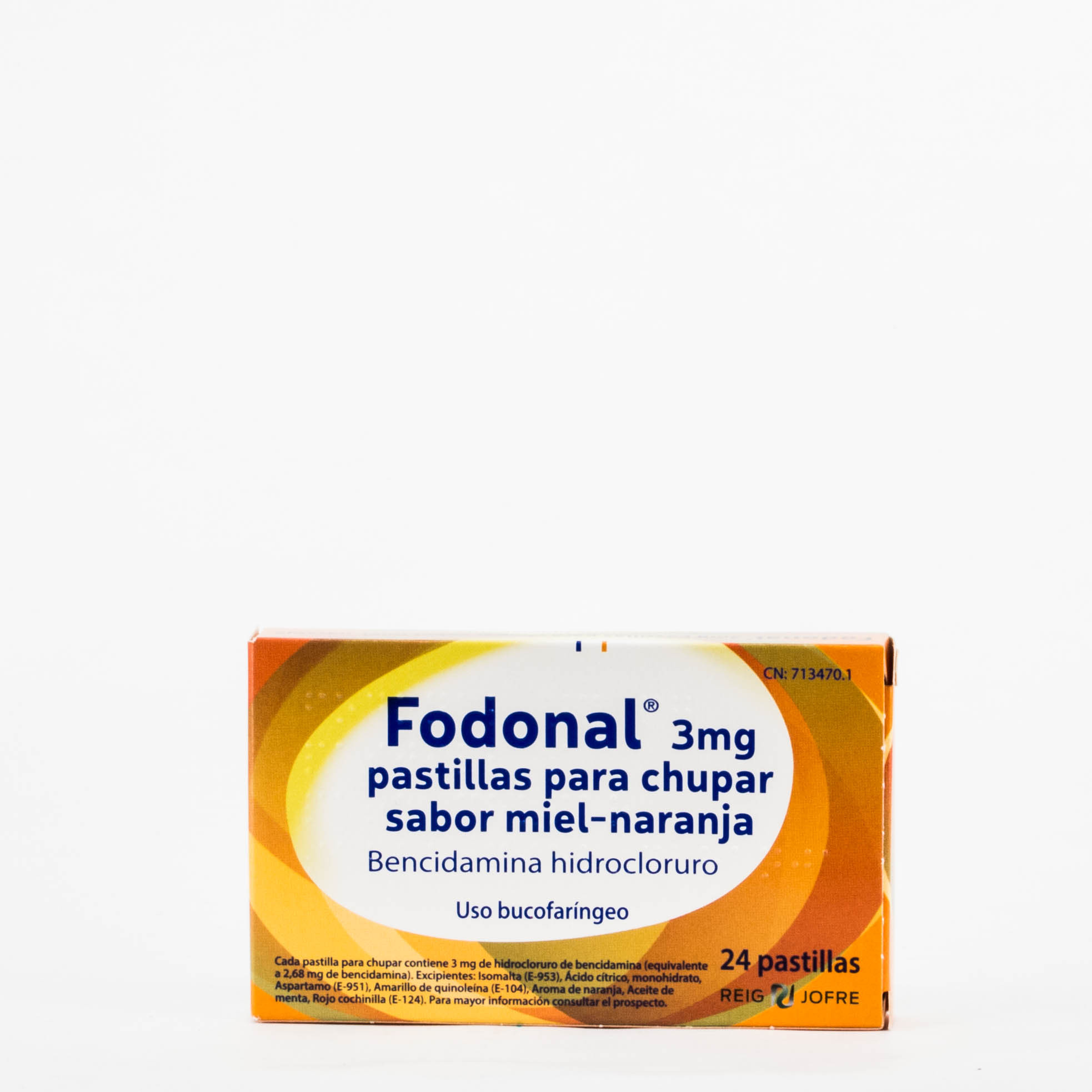 Fodonal Pastillas Para Chupar Miel-Naranja, 24 Pastillas.