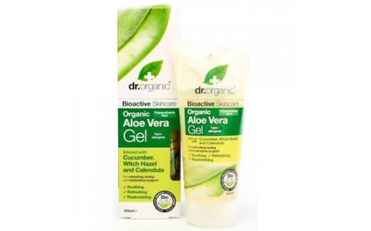 Dr Organic Gel de Aloe Vera Gel con pepino y caléndula, 200ml.