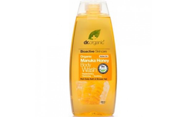 Dr Organic Gel de ducha de Miel de Manuka, 250ml.