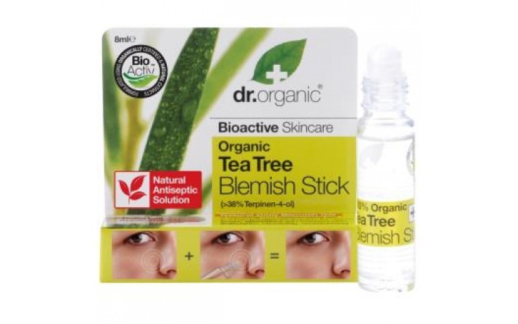 Dr Organic Stick para granos de Árbol de Té, 8ml.