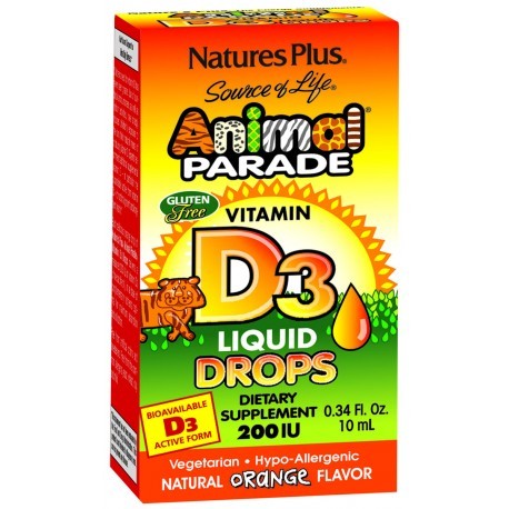 Natures Plus animal parade vit. D3 gotas 10 ml.