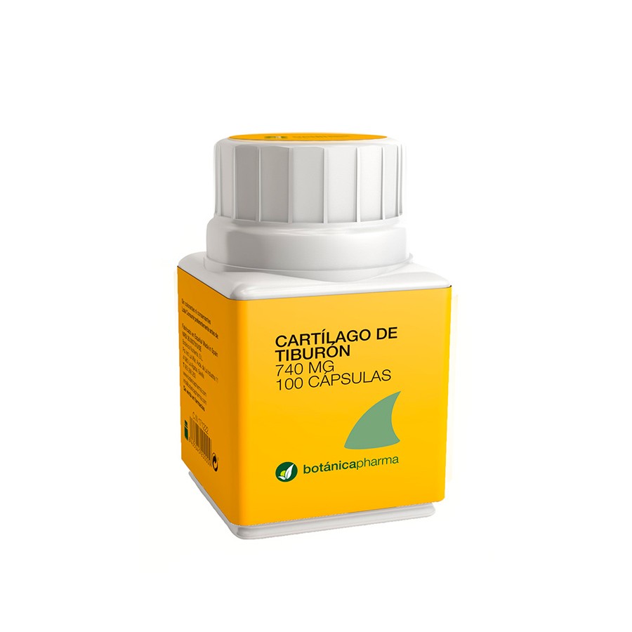 BotanicaPharma Cartílago de tiburón 740mg, 100 cápsulas.