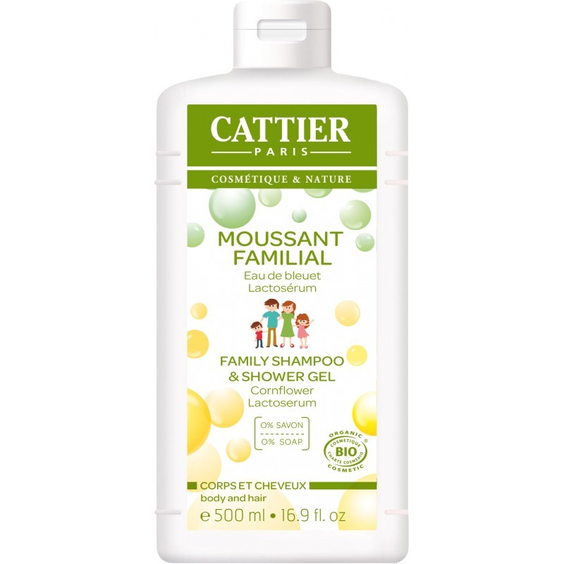 Cattier Gel de ducha y champú familiar, 500ml.