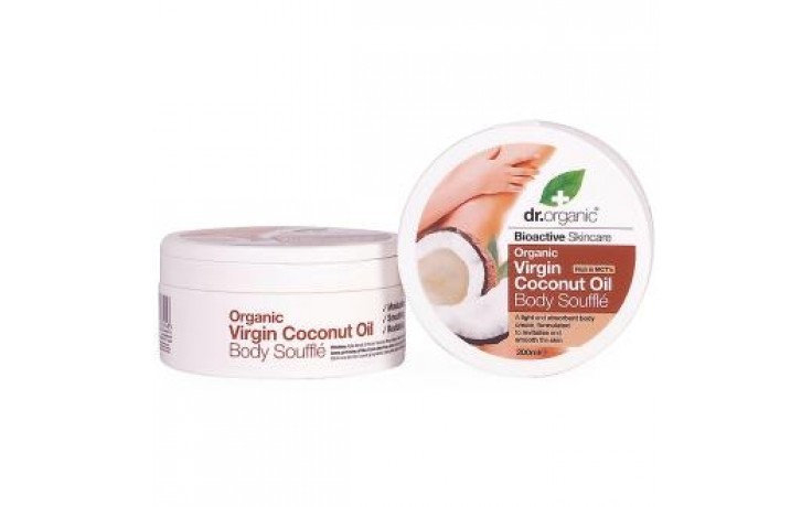 Dr Organic Crema suflé corporal de aceite de Coco, 200ml.