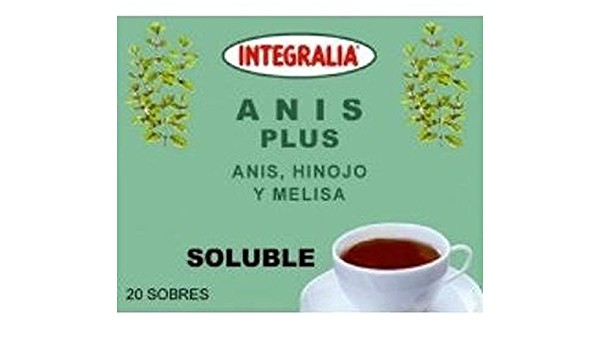 Integralia Anis Plus Soluble, 20 Sobres.