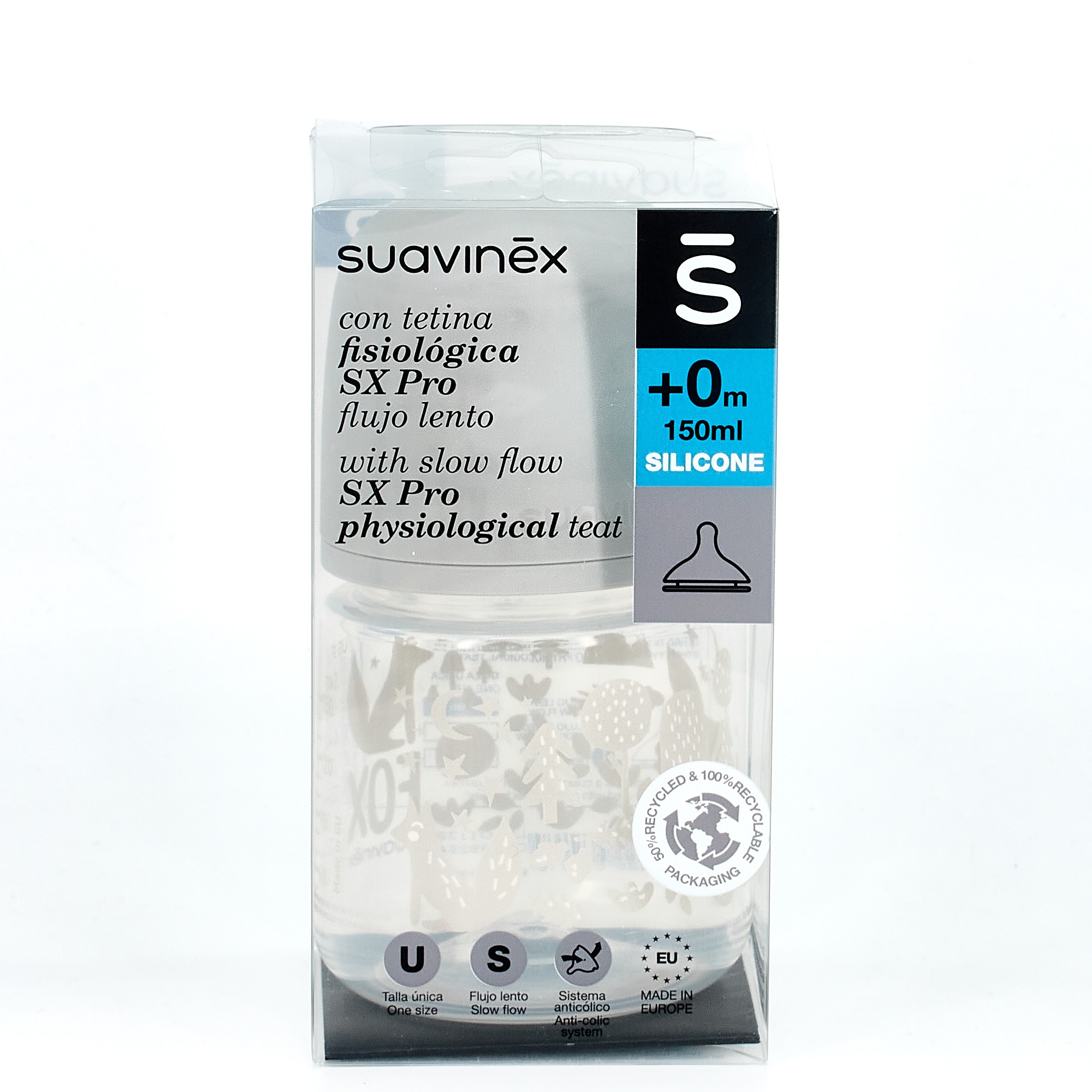 Suavinex 2 Tetinas de silicona flujo rápido +6m