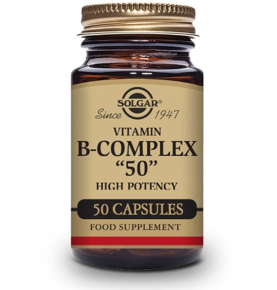 Solgar B-Complex 50, 50 Cápsulas vegetales.