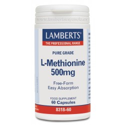 LAMBERTS L-Metionina 500 mg, 60 cápsulas.