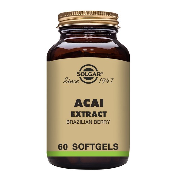 Solgar Acaí Extracto (Baya Brasil), 60 Perlas.