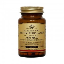 Solgar Metilcobalamina 1000 mcg, 30 Comprimidos Masticables.