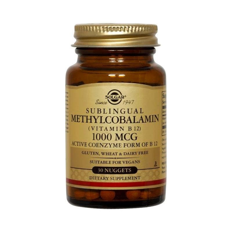 Solgar Metilcobalamina 1000 mcg, 30 Comprimidos Masticables.