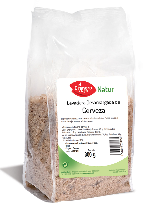 El Granero Integral Natur Levadura de Cerveza desamargada, 300 g.