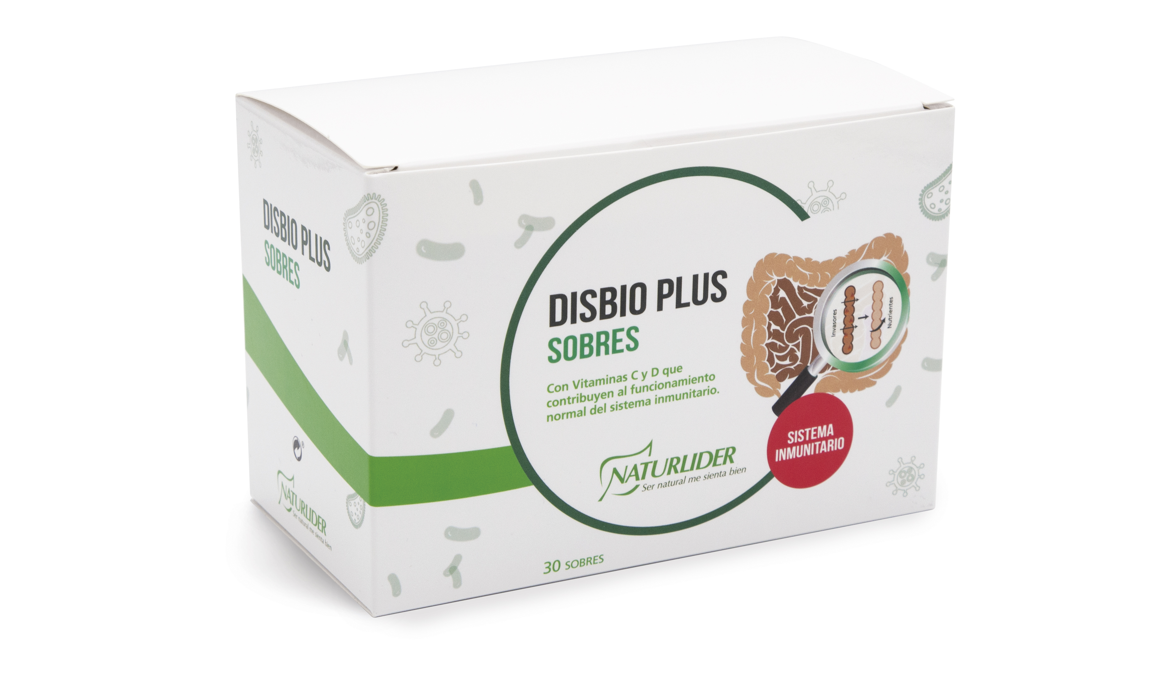 NaturLider Disbio Plus, 30 sobres. Salud digestiva e inmune. 