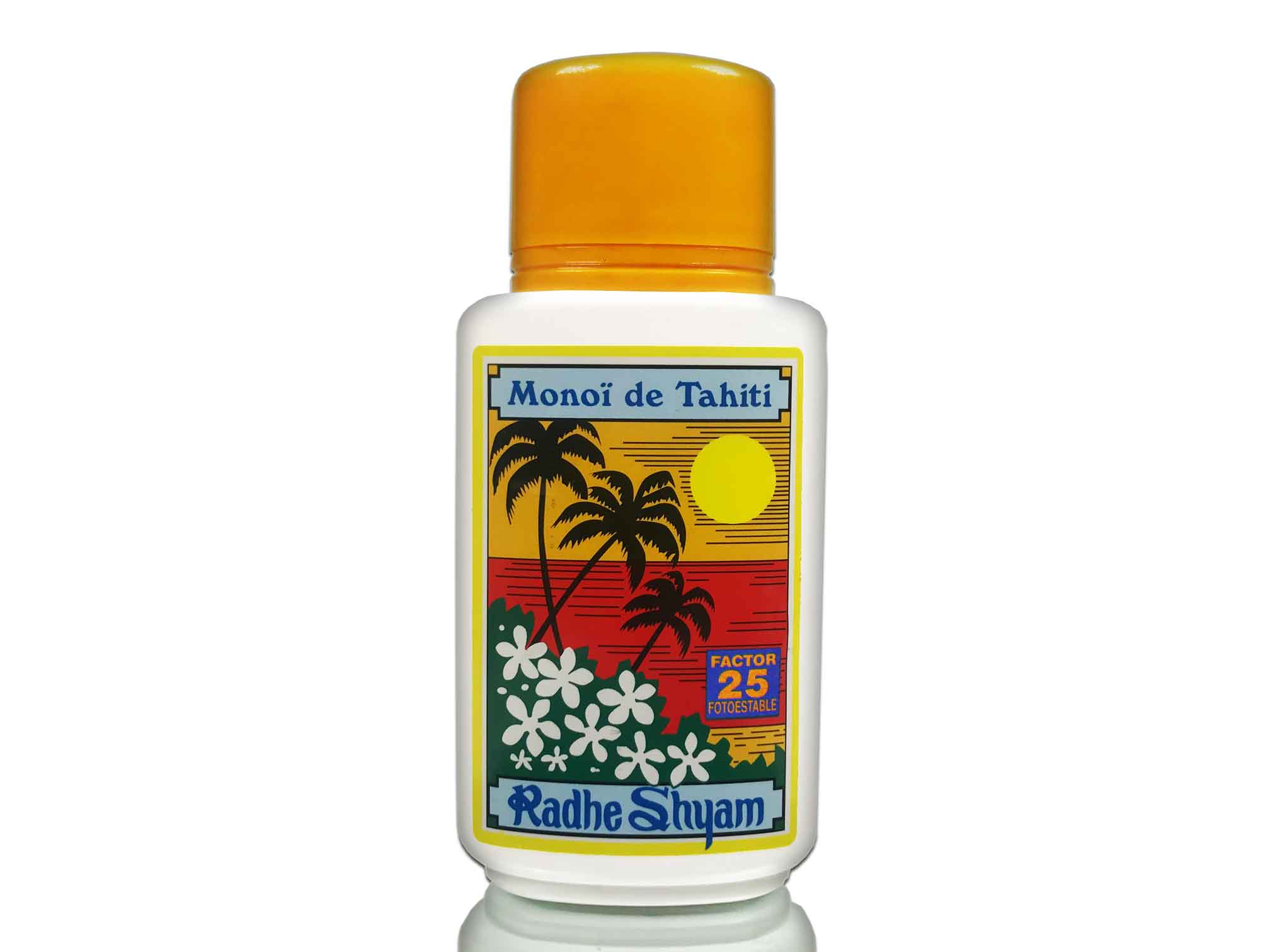 Monoi de Tahiti Radhe Shyam SPF25, 150 ml. Piel bronceada. 