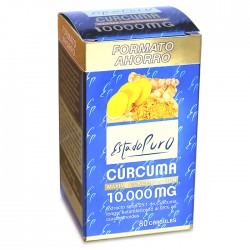 Estado Puro Cúrcuma 10.000 mg Formato Ahorro, 80 Cápsulas.