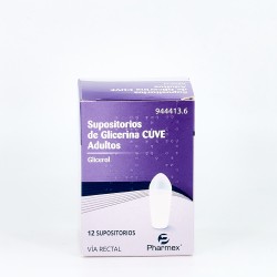 Supositorios Glicerina Cuve Adultos 3 g 12 Supositorios