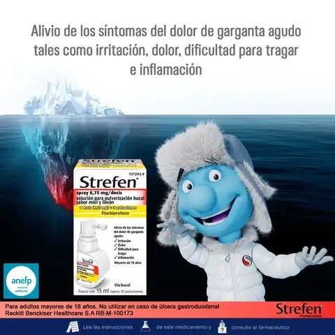 Buy Strefen Spray 8.75 Mg/Dosis Sol Pulverizacion Bucal 15 Ml