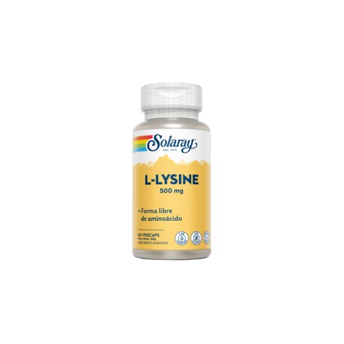 Solaray L-Lysine 500 mg, 60 cápsulas veganas