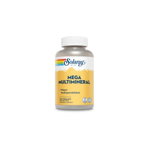 Solaray Mega Multi Mineral, 120 cápsulas