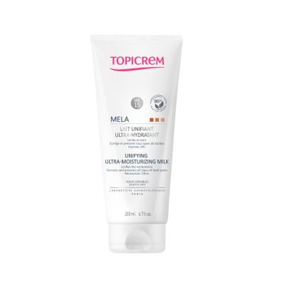 Topicrem MELA leche unificadora ultra-hidratante, 200 ml