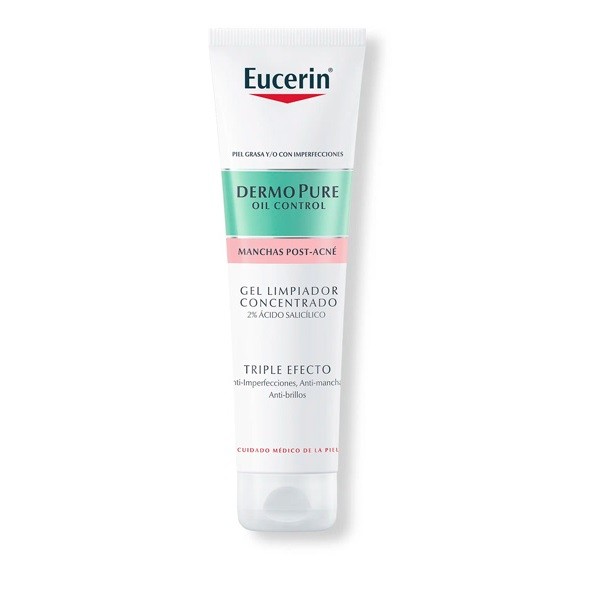 Eucerin Dermopure oil control gel limpiador concentrado triple efecto, 150 ml