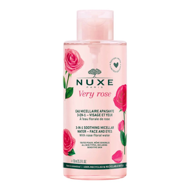 Nuxe Very Rose agua micelar calmante 3 en 1, 750 ml