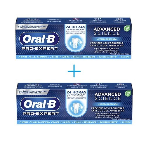 Oral B Pro science advanced pack ahorro, 2x75 ml