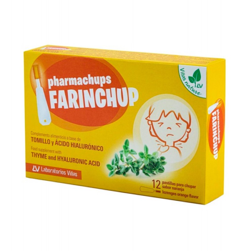 Pharmachups Farinchup Sabor Naranja 12 pastillas