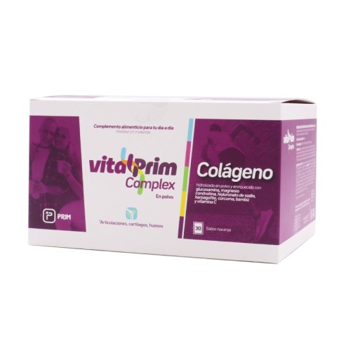 VITALPRIM COMPLEX COLAGENO EN POLVO 30 SOBRES SABOR NARANJA