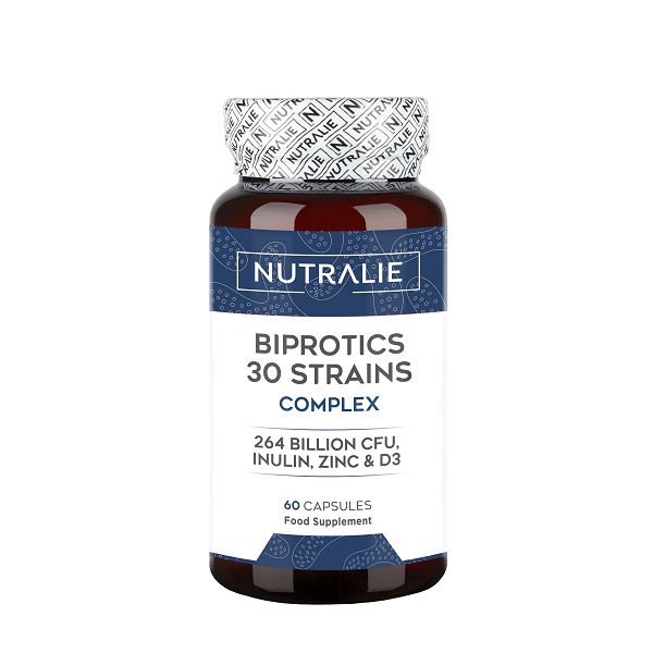 Nutralie biprotics complex 30 cepas defensas, 60 cápsulas