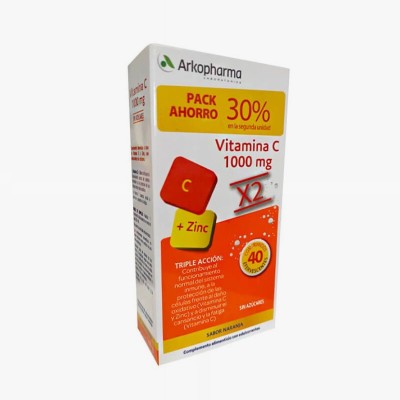 Arkopharma Vitamina C 1000 mg 40 Comprimidos Efervescentes Pack