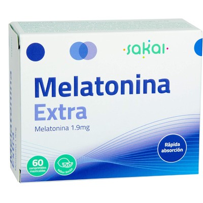 Sakai Melatonina Extra, 60 comprimidos.