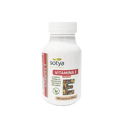 Sotya Vitamina E, 500mg 100 cápsulas