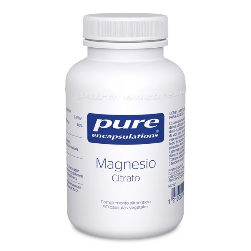 Pure Magnesio Citrato, 90 Cápsulas Vegetales