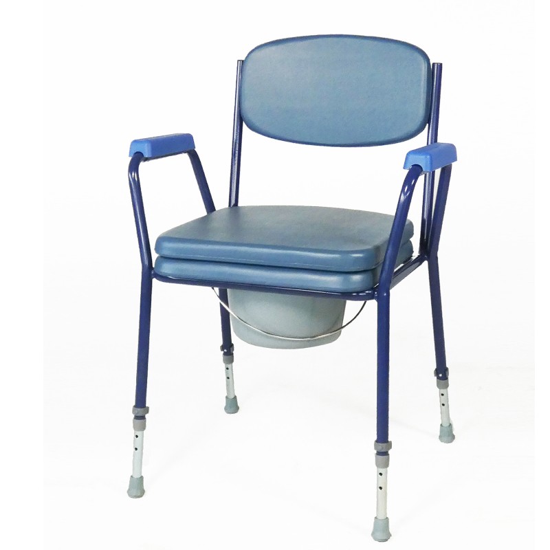 Silla Con Inodoro Azul C/Inodoro Fija Ayudas