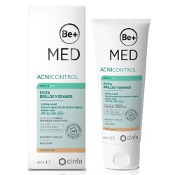 BE+ Med Acnicontrol Evita Brillos y Granos con color, 40ml