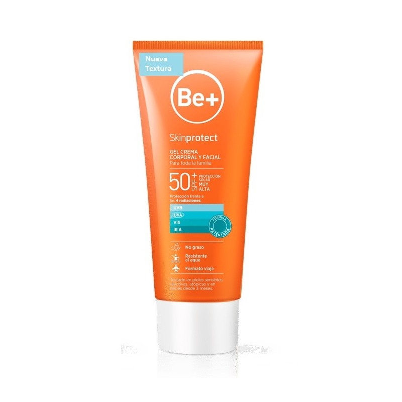 BE+ Skinprotect Gel Crema Corpora-Facial SPF50+, 100 ml