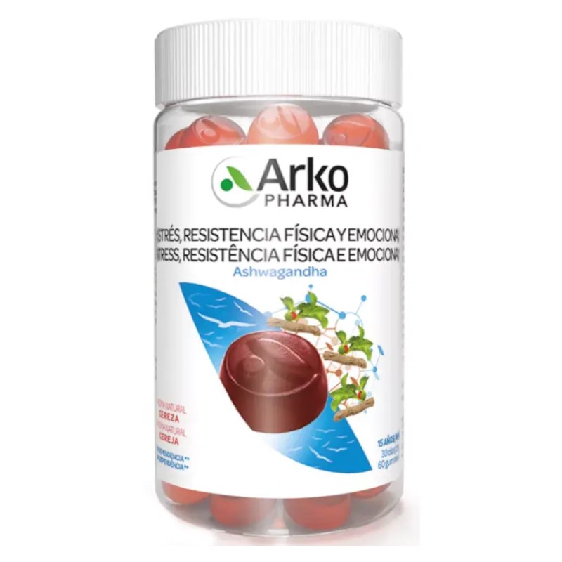 Arkopharma Estres Resistencia Fisica y Emocional, 60 caramelos Sabor Cereza