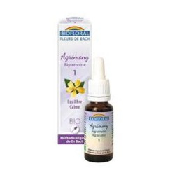 Biofloral Agrimony - Agrimonia, 9 gr de Gránulos, Flores De Bach Bio (Equilibrio y Calma) Sin Alcohol