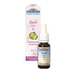 Biofloral Flores De Bach Beech - Haya 3, Gránulos 9 gr (Comprensión y Aceptación) Bio, Sin Alcohol