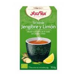 Yogi Tea Verde Jengibre Limón Ecológico, 17 bolsitas