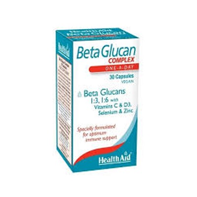 Health Aid Beta Glucan Complex, 30 cápsulas.