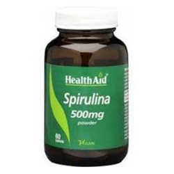 Health Aid Espirulina, 60 comprimidos de 500 mg.