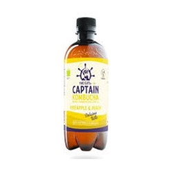 Captain Kombucha - Kombucha de Piña y Melocotón, 1 Litro