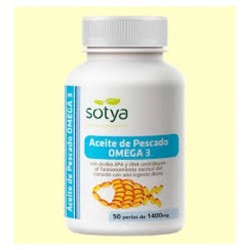 Sotya - Aceite de Pescado Omega 3, 50 Perlas de 1400 mg.