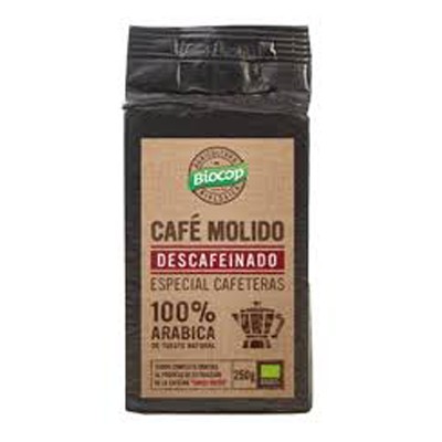 Biocop Cafe Molido Descafeinado 100% Arabica, 250 g