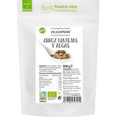 Algamar Arroz, Lentejas y Algas Eco, 500 g